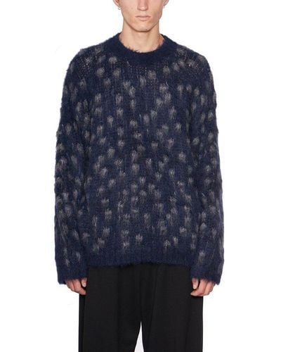 Magliano Polka Dot Detailed Knitted Jumper - Blue