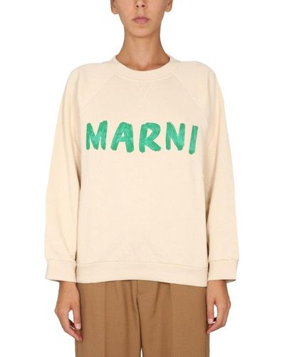 Marni Sweatshirt With Print - Natural