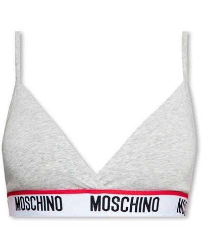 Moschino Bra With Logo - White
