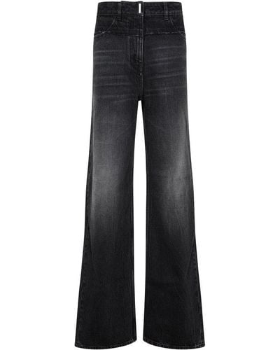 Givenchy High Rise Oversized Jeans - Black