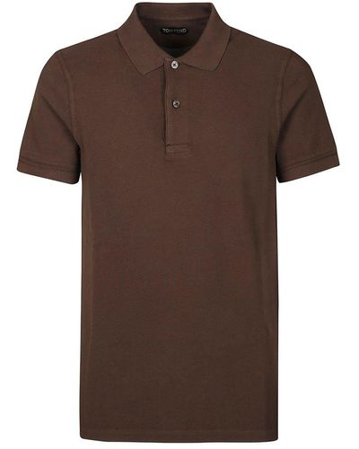 Tom Ford Short-sleeved Polo Shirt - Brown