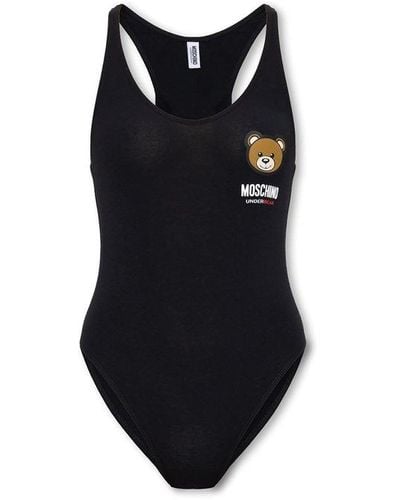 Moschino Bodysuit With Logo - Black
