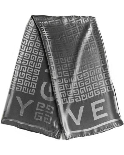 Givenchy Logo Printed Scarf - Grey