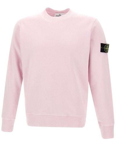 Stone Island Cotton Sweatshirt - Pink