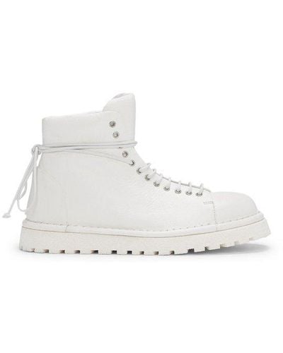 Marsèll Pallottola Lace Up Ankle Boots - White