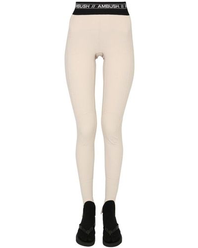 Ambush LEGGINGS With Logo Band - Natural