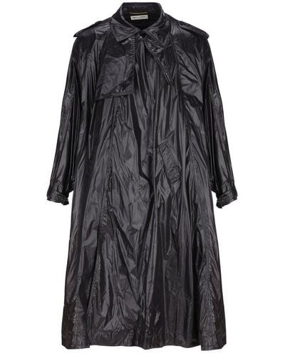 Saint Laurent Long-sleeved Padded Coat - Black