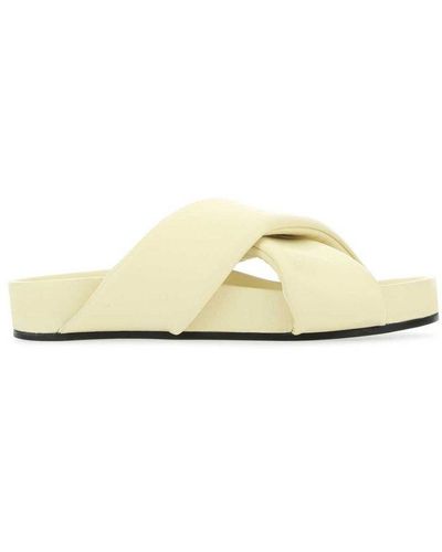 Jil Sander Criss-cross Slip-on Sandals - Yellow