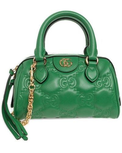 Gucci Matelassé Quilted Zipped Tote Bag - Green