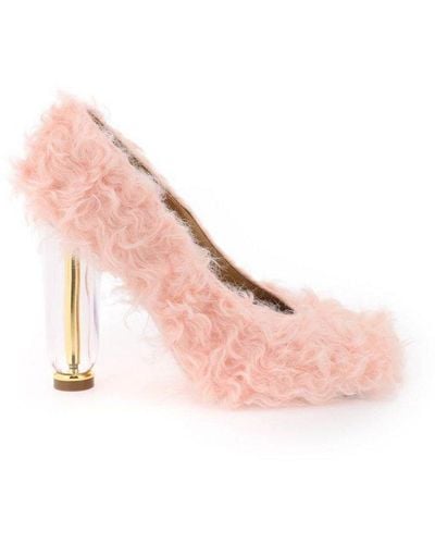 Dries Van Noten Square Toe Court Shoes - Pink