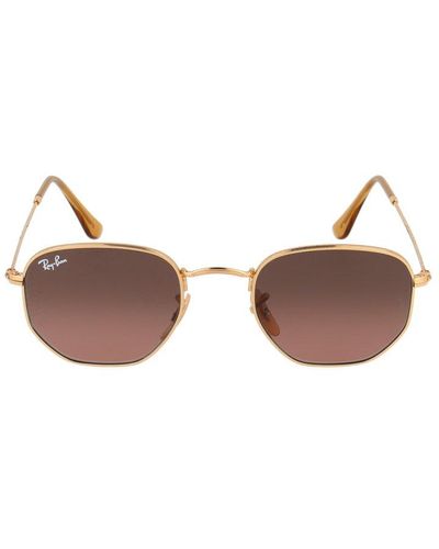 Ray-Ban Hexagonal Frame Sunglasses - Brown