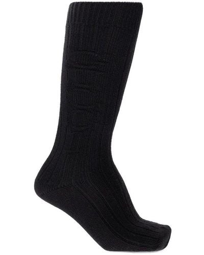 Gucci Socks With Logo, - Black