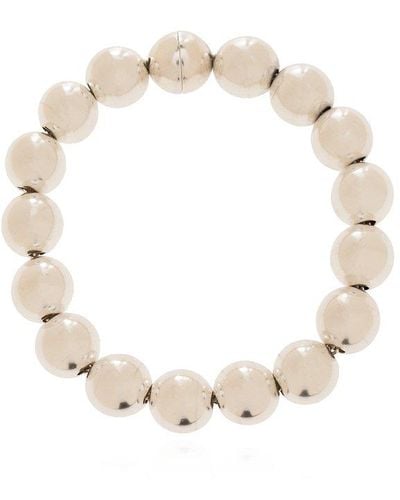Jil Sander Sphere Stud Embellished Bracelet - White