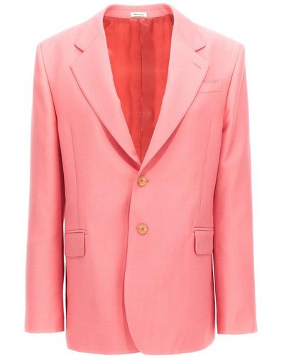 Alexander McQueen Single-breasted Blazer Jackets - Pink