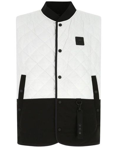 Moose Knuckles Logo Patch Quilted Padded Gilet - Multicolour