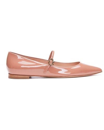Gianvito Rossi Pointed-toe Flat Shoes - Pink
