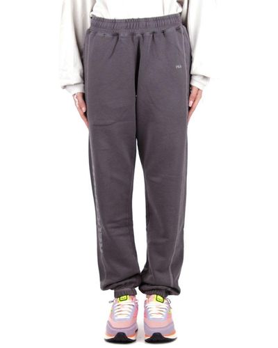 Fila Logo Detailed Elastic Waistband Pants - Grey