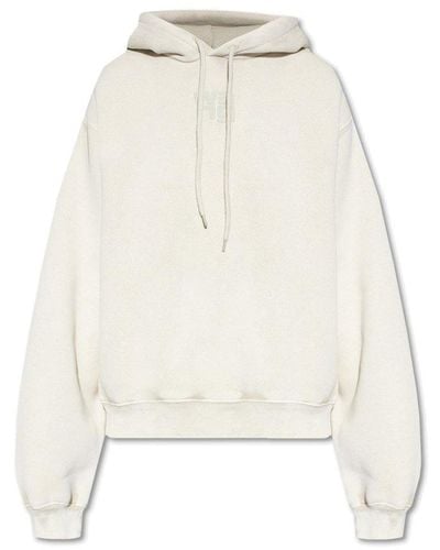 T By Alexander Wang Hoodie With Logo - Natural