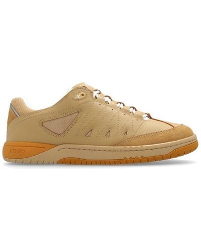KENZO Pxt Mesh-panelled Low-top Trainers - Brown