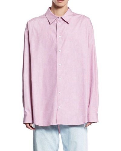The Row Long-sleeved Button-up Shirt - Pink
