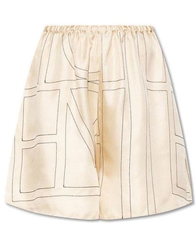 Totême Silk Shorts - Natural