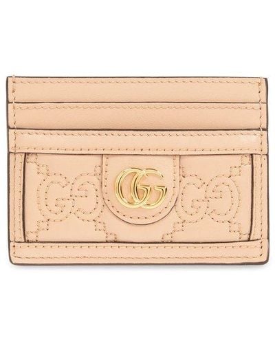 Gucci Card Case With Logo, - Natural