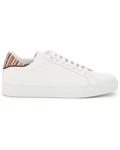 Paul Smith Stripe-detailed Lace-up Sneakers - White