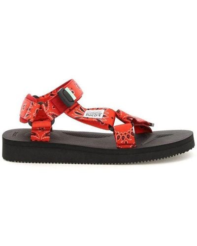 Suicoke Depa Cab Flat Sandals - Red