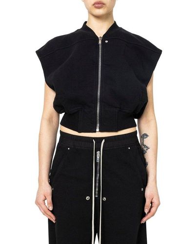 Rick Owens Babel Tatlin Sleeveless Zipped Sweatshirt - Black