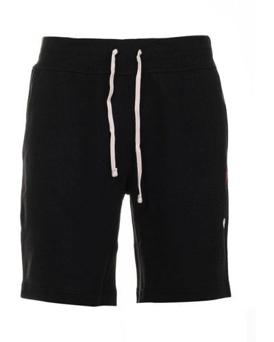 Polo Ralph Lauren Logo Embroidered Drawstring Shorts - Black