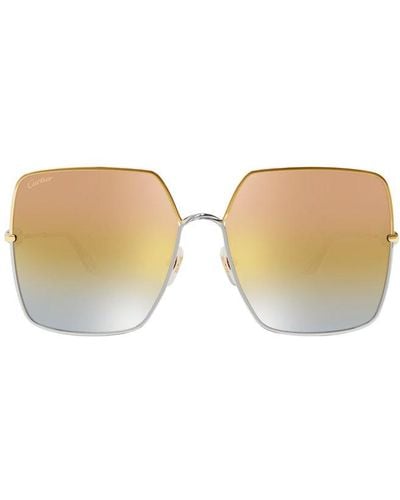 Cartier Square Frame Sunglasses - White