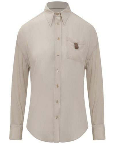 Brunello Cucinelli Silk Shirt - White