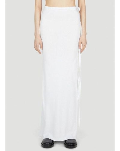 Ann Demeulemeester Vittoria Fishtail Maxi Skirt - White