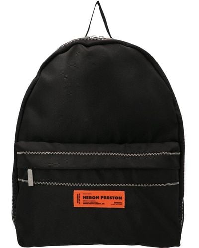 Heron Preston Logo Patch Backpack - Black
