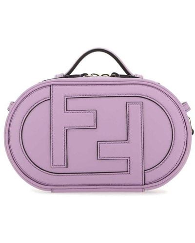 Fendi Lilac Leather Mini Camera Case O'lock Ha - Purple