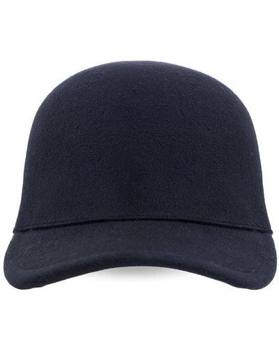 Jil Sander + Wool Baseball Cap, - Blue