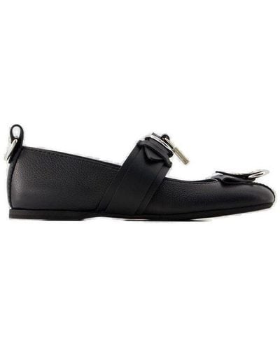JW Anderson Padlock Detailed Ballerina Shoes - Black