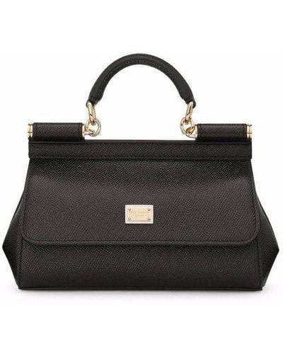 Dolce & Gabbana Small Sicily Shoulder Bag - Black