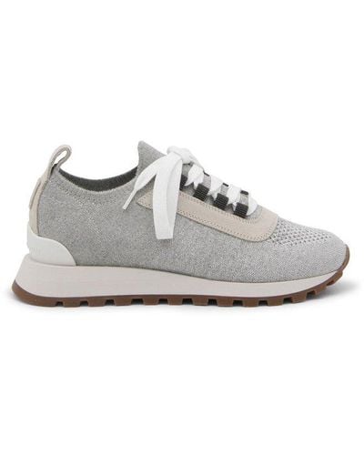 Brunello Cucinelli Lace-up Low-top Sneakers - White