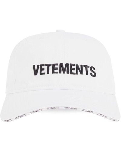 Vetements Baseball Cap With Logo - White