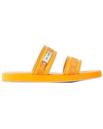 BY FAR Logo Plaque Sandals - Yellow