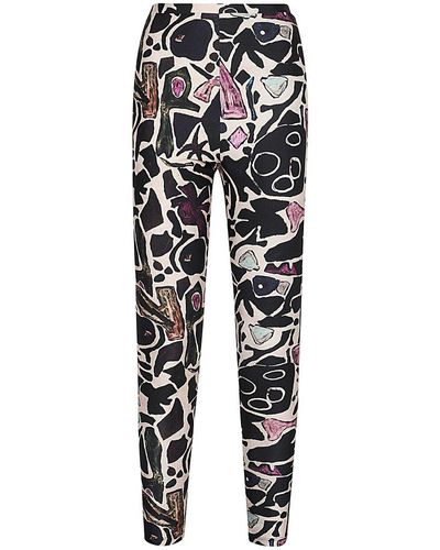 Weekend by Maxmara All-over Patterned Slim Yet Trousers - Black