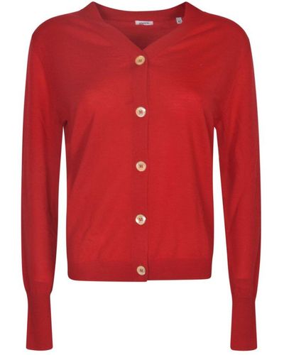 Aspesi V-Neck Buttoned Cardigan - Red