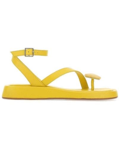 Gia Borghini X Rhw Rosie Slip-on Sandals - Yellow