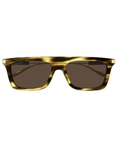 Gucci Rectangular Frame Sunglasses - Multicolor