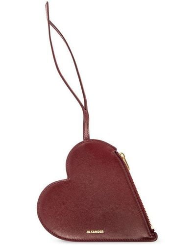 Jil Sander Heart Shaped Clutch Bag - Red