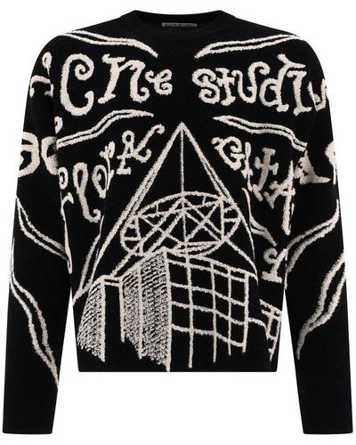 Acne Studios Embroidered Sweater - Black