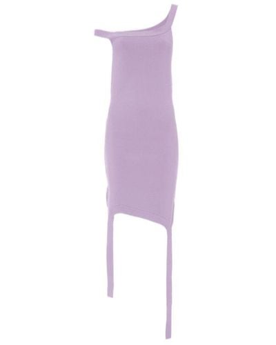 JW Anderson Deconstructed Knitted Dress - Purple