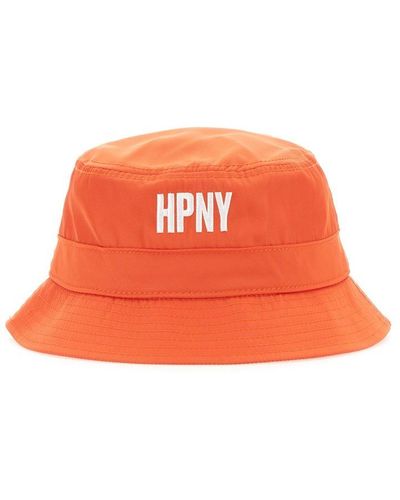 Heron Preston Logo Embroidery Bucket Hat - Orange