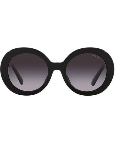 Miu Miu Round-frame Sunglasses - Black